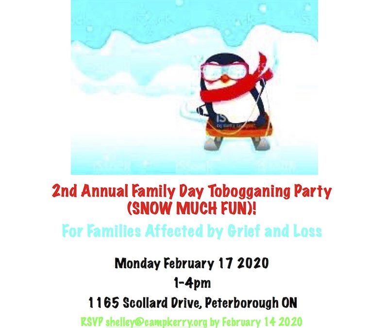 2ND Annual Family Day Tobogganing Party